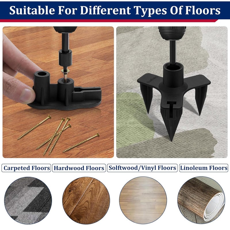Wallace Forge Squeaky Floor Repair Kit with 50 Screws and 5 Tools, Floor Fix Screws Kit for Most Wood Floors, Eliminate Squeaky Noise Under Carpeted Floors, Hardwood, Vinyl, and Linoleum Floors, Squeak No More Set - Image 3